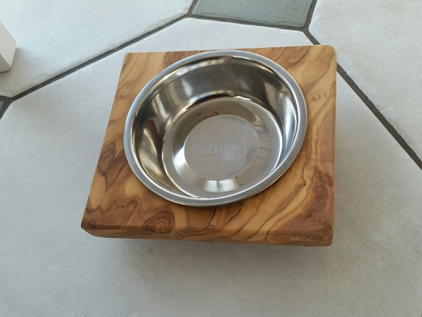 Futternapf mit Metallschale (0,2 Liter) für kleine Hunde oder Katzen