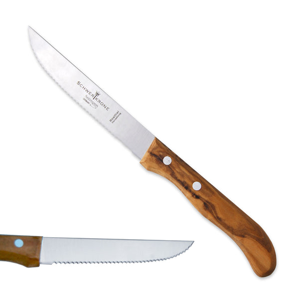 Tomaten oder Steakmesser mit Griff aus Olivenholz