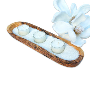 Kerzen-Wellness-Set ROMANTIK inkl 3 Teelichter und Dekosand